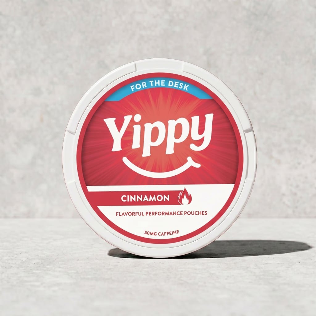Yippy Cinnamon For The Desk tin with warm spiced styling