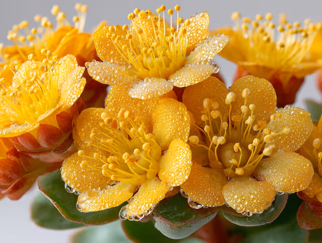 Rhodiola rosea flowers in bloom